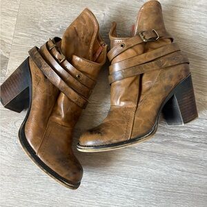 Brown Leather Ankle Boots